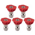 Clean Strike Pressure Washer Spray Nozzle Tips, 0-Degrees Red, 1/4 Inch 5PK (3.5 Orifice) CS-1023